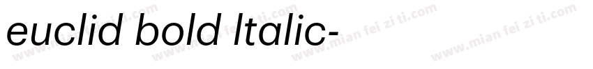 euclid bold ltalic字体转换